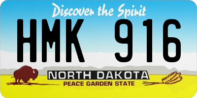 ND license plate HMK916