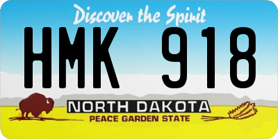 ND license plate HMK918
