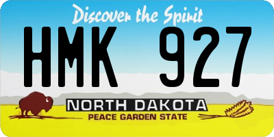 ND license plate HMK927
