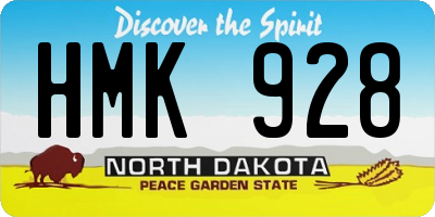ND license plate HMK928