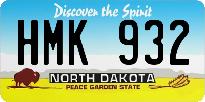 ND license plate HMK932