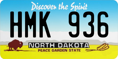 ND license plate HMK936