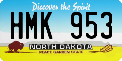ND license plate HMK953