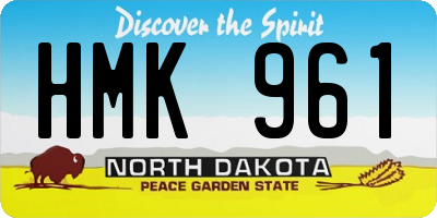ND license plate HMK961