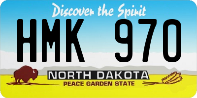 ND license plate HMK970