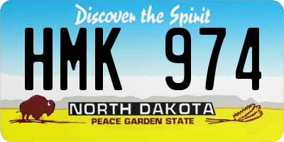 ND license plate HMK974
