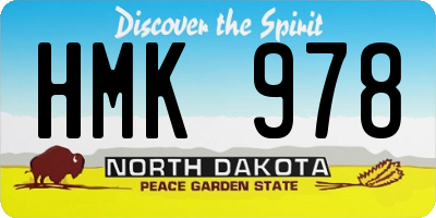 ND license plate HMK978