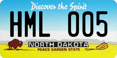 ND license plate HML005