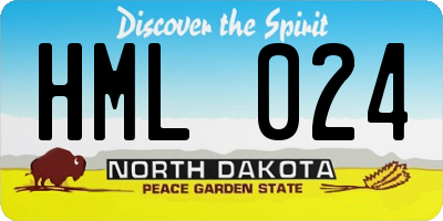 ND license plate HML024