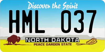 ND license plate HML037