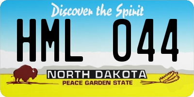 ND license plate HML044