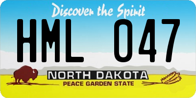 ND license plate HML047