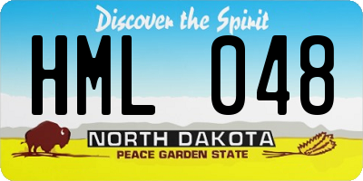ND license plate HML048