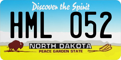 ND license plate HML052