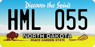 ND license plate HML055