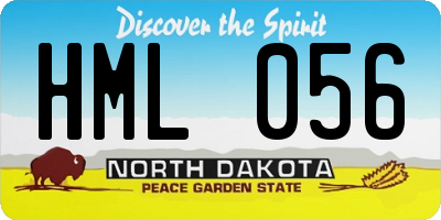 ND license plate HML056