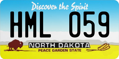 ND license plate HML059