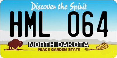 ND license plate HML064