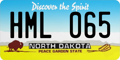 ND license plate HML065