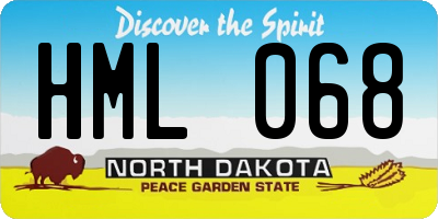 ND license plate HML068