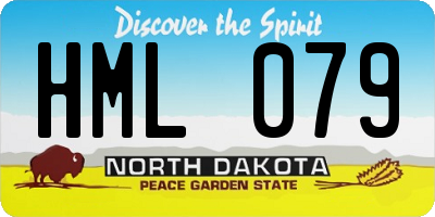 ND license plate HML079
