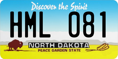 ND license plate HML081