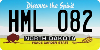 ND license plate HML082