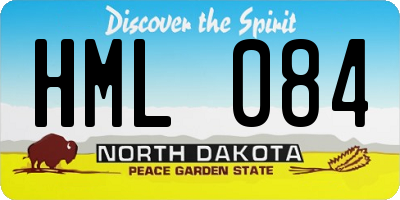 ND license plate HML084