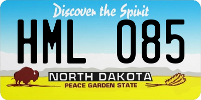 ND license plate HML085