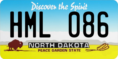 ND license plate HML086