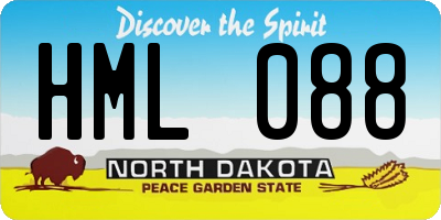ND license plate HML088