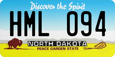 ND license plate HML094
