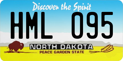 ND license plate HML095