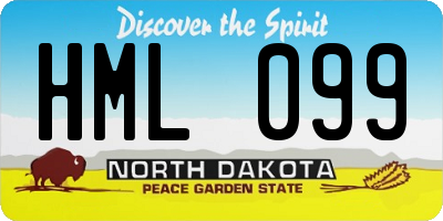 ND license plate HML099