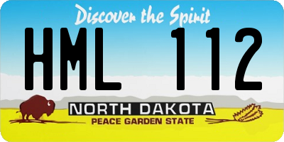 ND license plate HML112