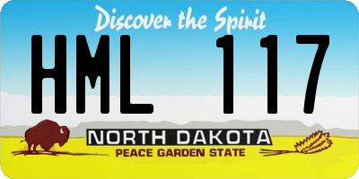 ND license plate HML117