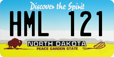 ND license plate HML121