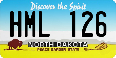 ND license plate HML126