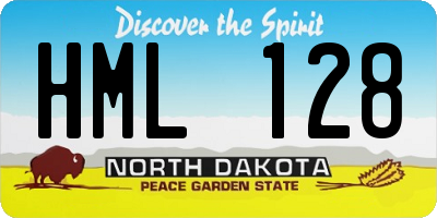 ND license plate HML128