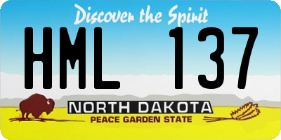 ND license plate HML137