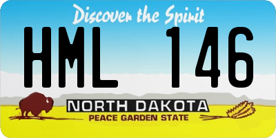 ND license plate HML146