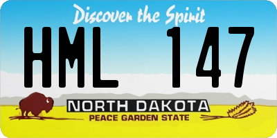 ND license plate HML147