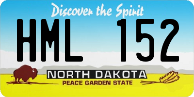 ND license plate HML152