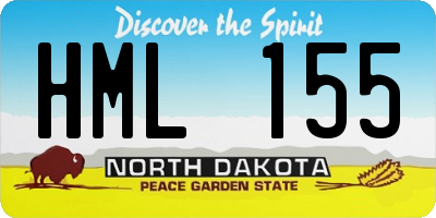 ND license plate HML155