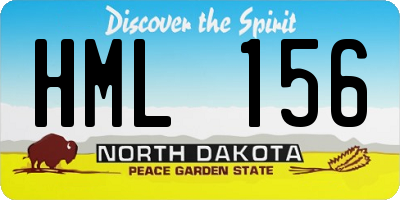 ND license plate HML156