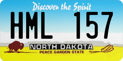 ND license plate HML157