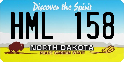 ND license plate HML158