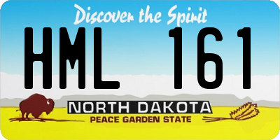 ND license plate HML161