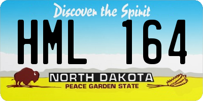 ND license plate HML164