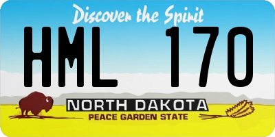 ND license plate HML170